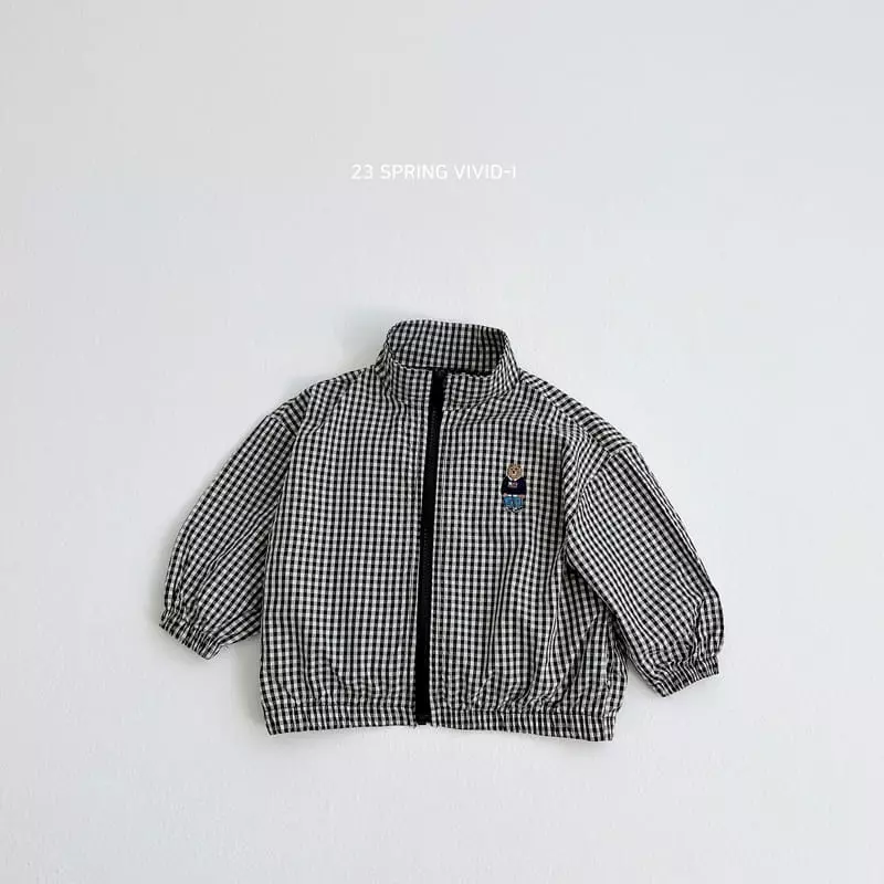 Vivid I - Korean Children Fashion - #childofig - Check Windbreaker - 2