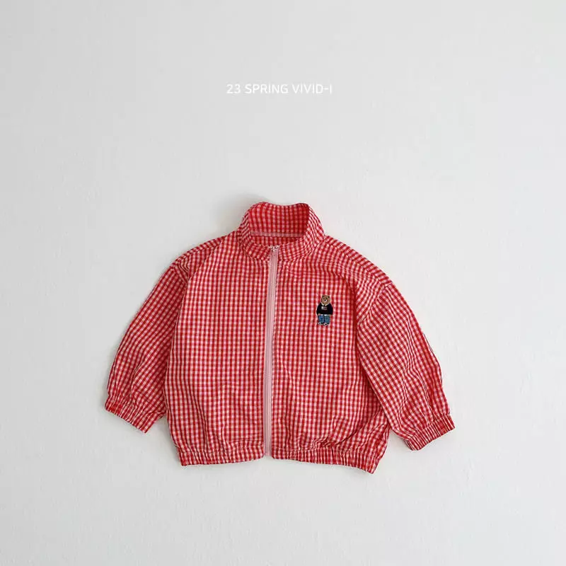 Vivid I - Korean Children Fashion - #childofig - Check Windbreaker - 3