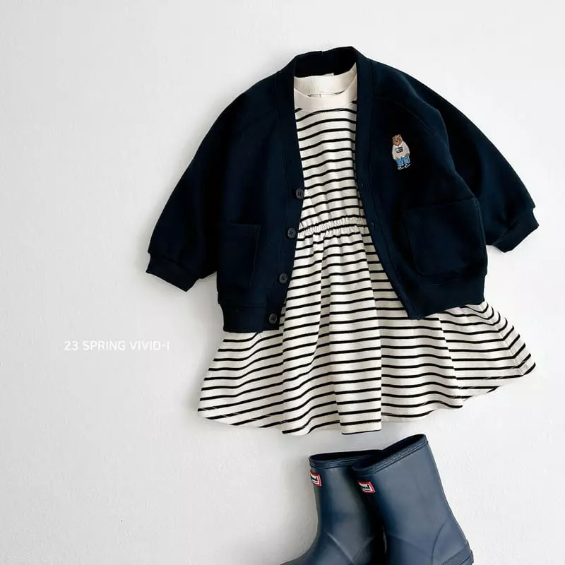 Vivid I - Korean Children Fashion - #childofig - Banding Stripes One-piece - 12