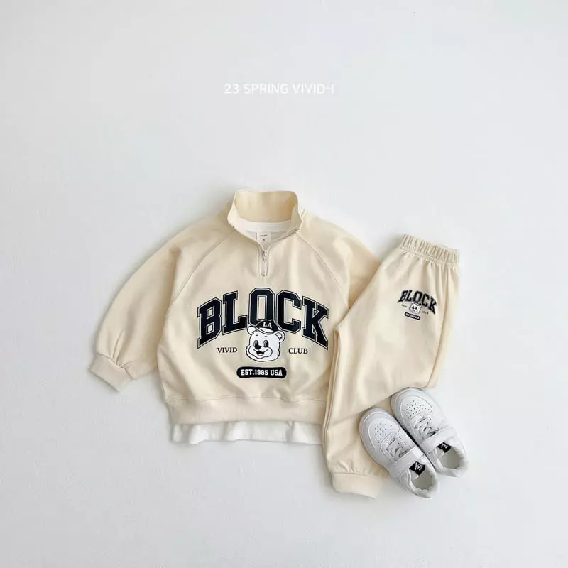 Vivid I - Korean Children Fashion - #childofig - Block Anorak Top Bottom Set - 7