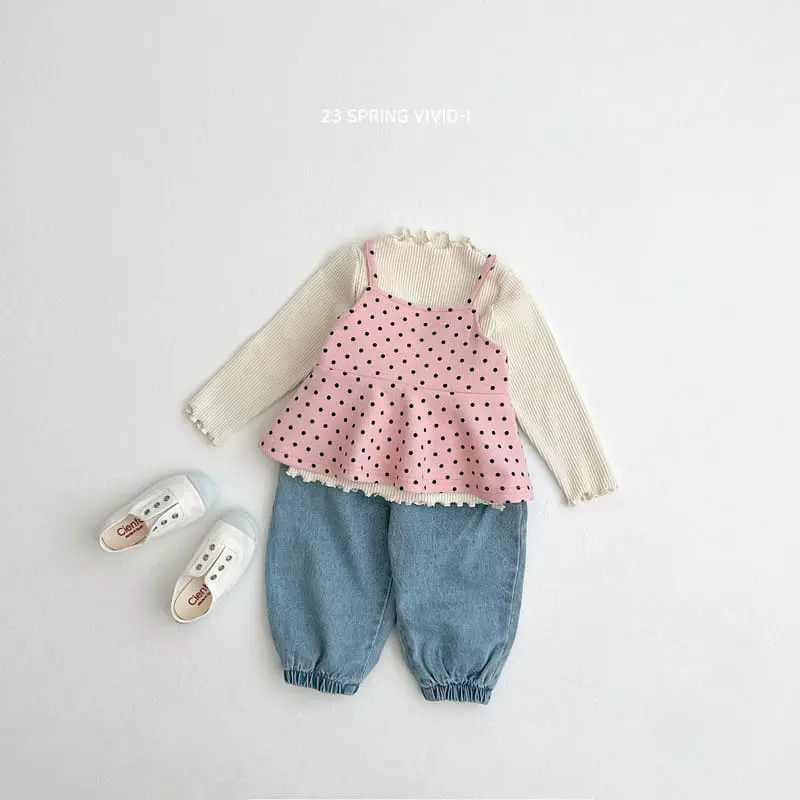 Vivid I - Korean Children Fashion - #childrensboutique - Dot Bustier - 11