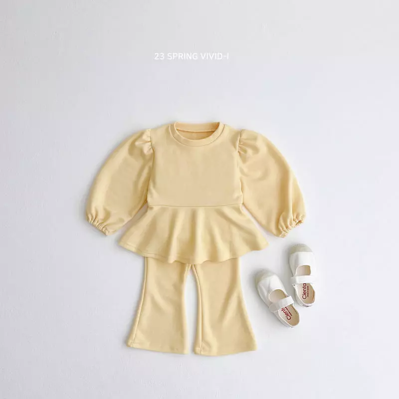 Vivid I - Korean Children Fashion - #childrensboutique - Furea Top Bottom Set - 2