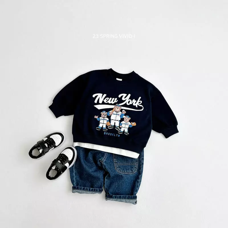 Vivid I - Korean Children Fashion - #childrensboutique - Baseball Top Bottom Set - 12
