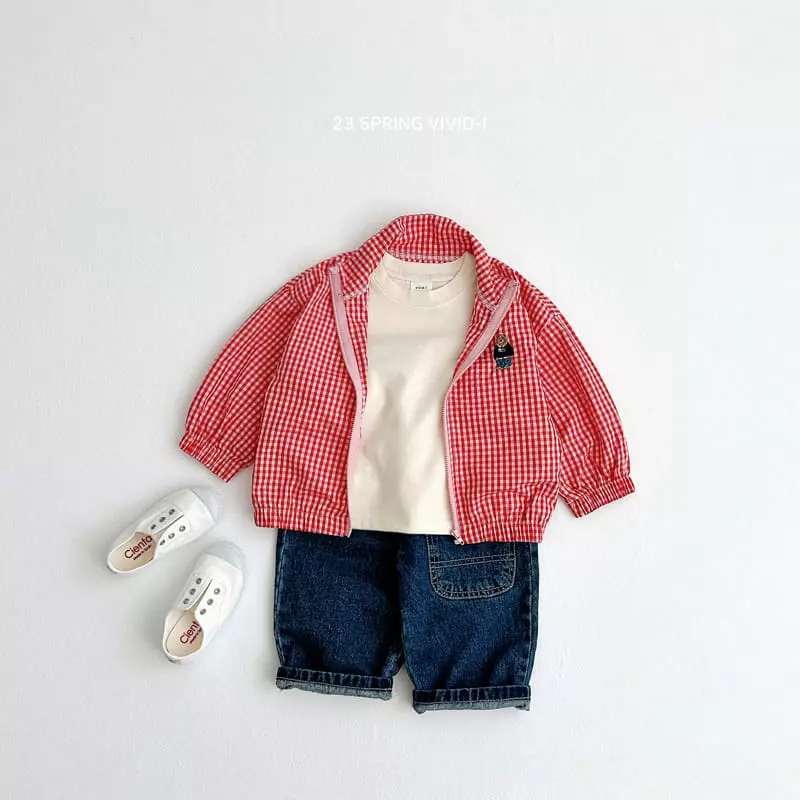 Vivid I - Korean Children Fashion - #designkidswear - Check Windbreaker - 5
