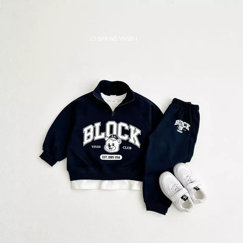Vivid I - Korean Children Fashion - #designkidswear - Block Anorak Top Bottom Set - 10