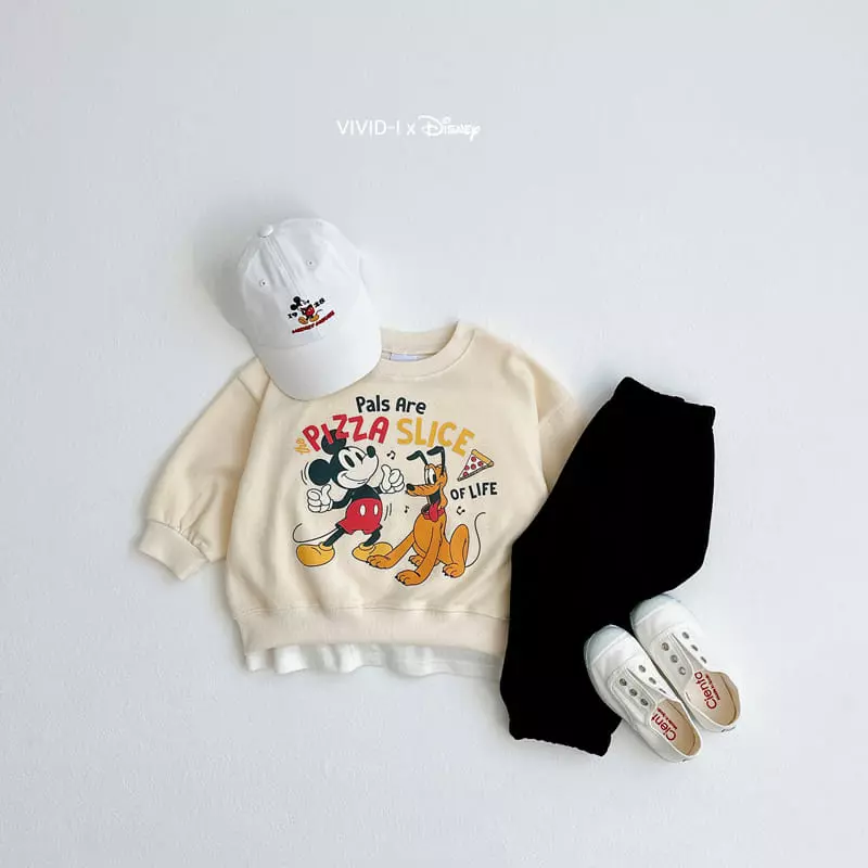 Vivid I - Korean Children Fashion - #designkidswear - D Pizza Top Bottom Set - 5