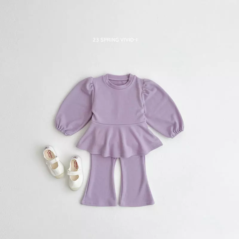 Vivid I - Korean Children Fashion - #designkidswear - Furea Top Bottom Set - 3