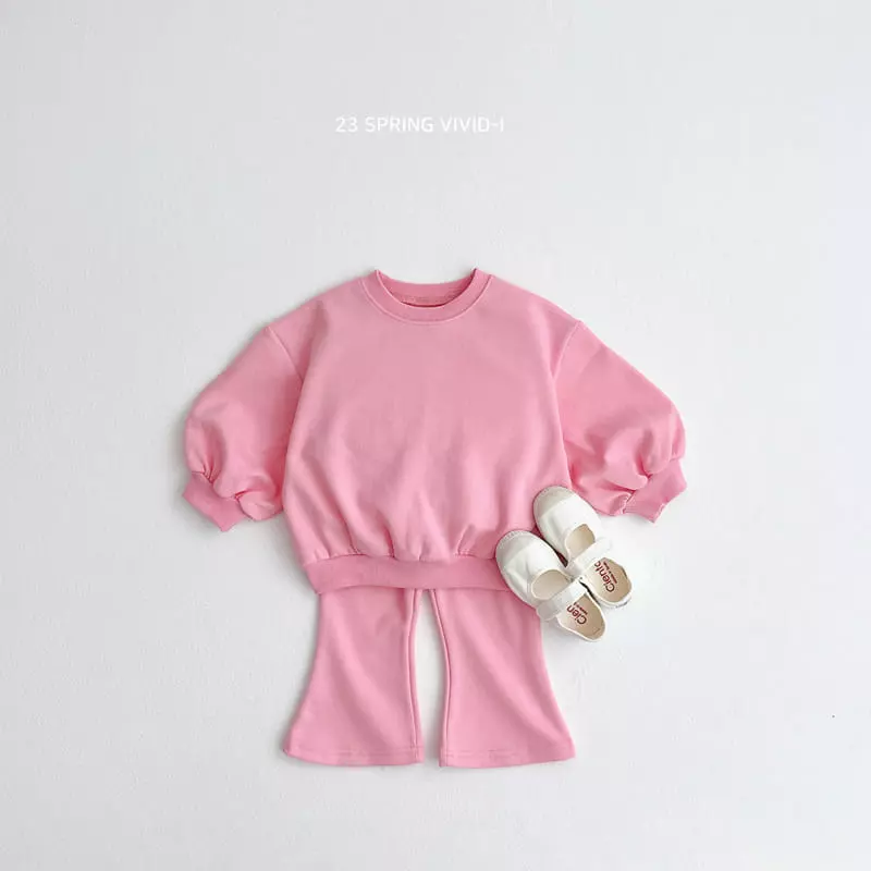Vivid I - Korean Children Fashion - #designkidswear - Vivid Top Bottom sEt - 2
