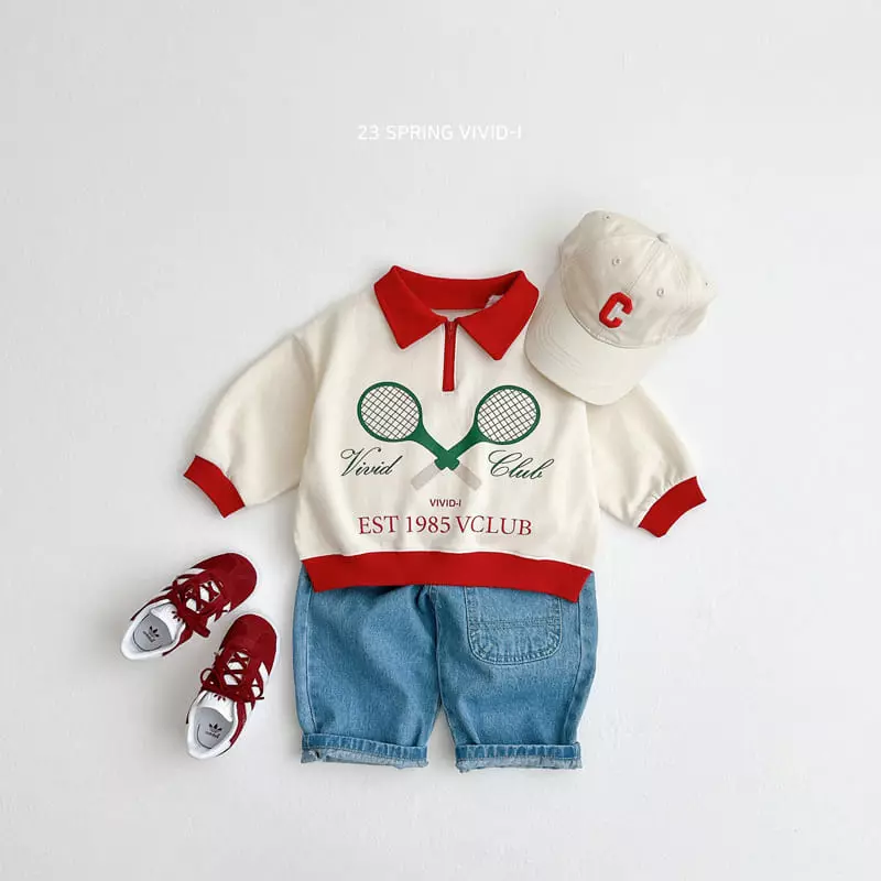Vivid I - Korean Children Fashion - #discoveringself - Tennis Collar Sweatshirt - 9