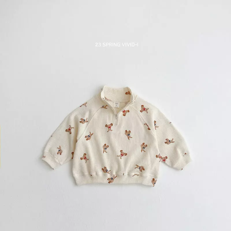 Vivid I - Korean Children Fashion - #discoveringself - Spring Waffle Top Bottom Set - 10