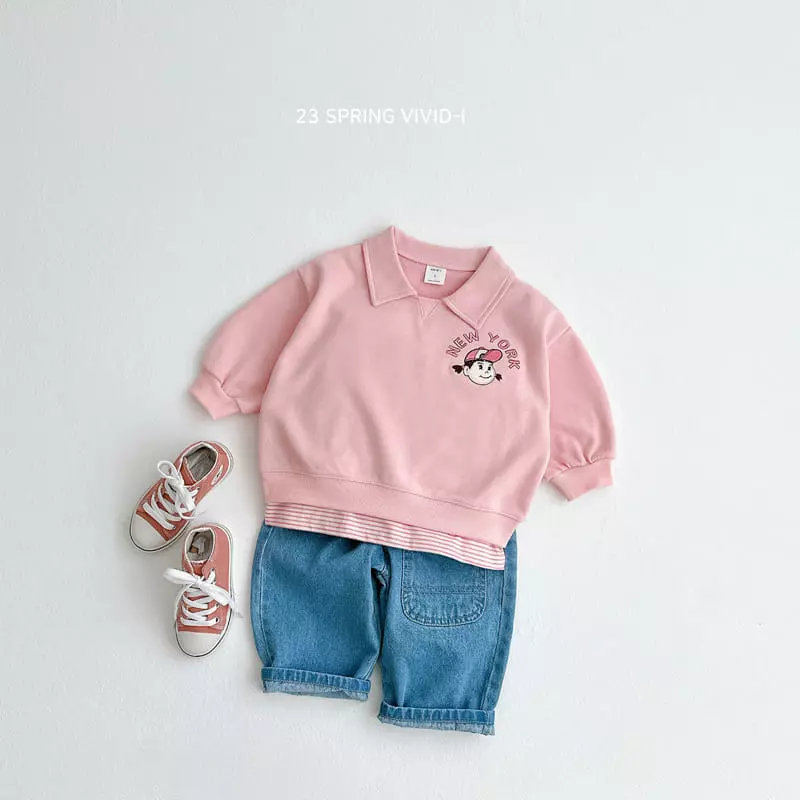 Vivid I - Korean Children Fashion - #discoveringself - Newyork Top Bottom Set - 7
