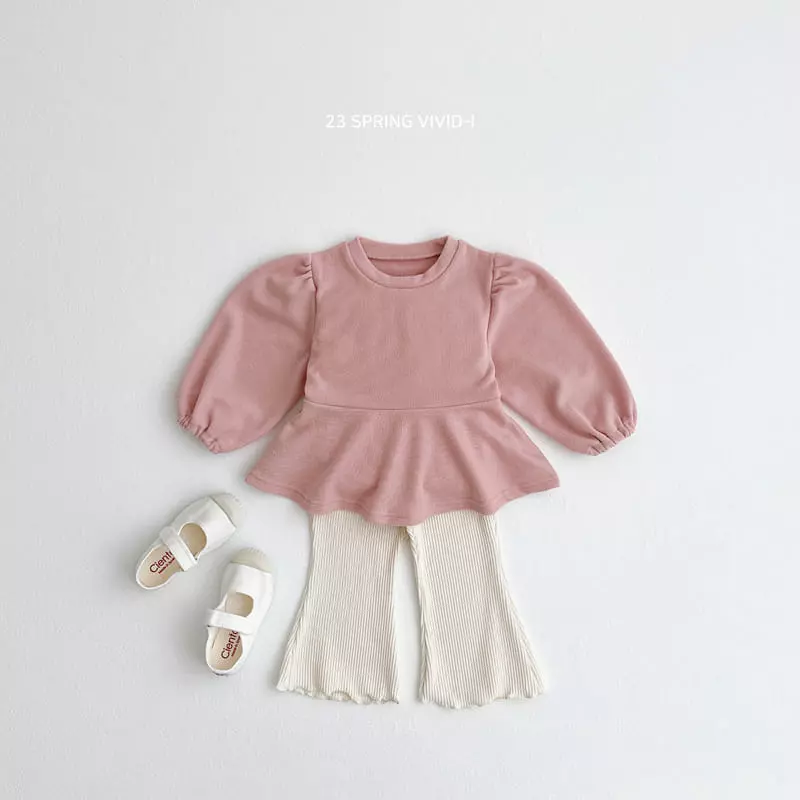 Vivid I - Korean Children Fashion - #designkidswear - Furea Top Bottom Set - 4