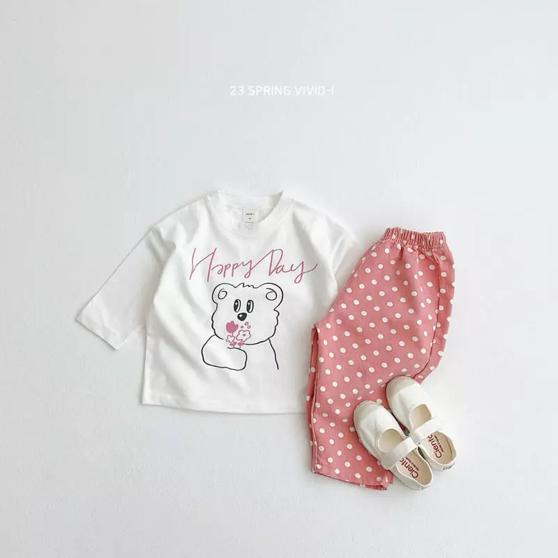 Vivid I - Korean Children Fashion - #discoveringself - Happy Check Top Bottom Set - 12