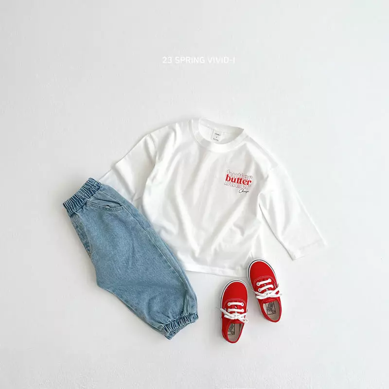 Vivid I - Korean Children Fashion - #fashionkids - Butter Cheeck Tee - 8