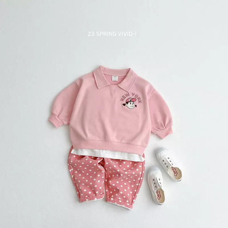 Vivid I - Korean Children Fashion - #fashionkids - Newyork Top Bottom Set - 8