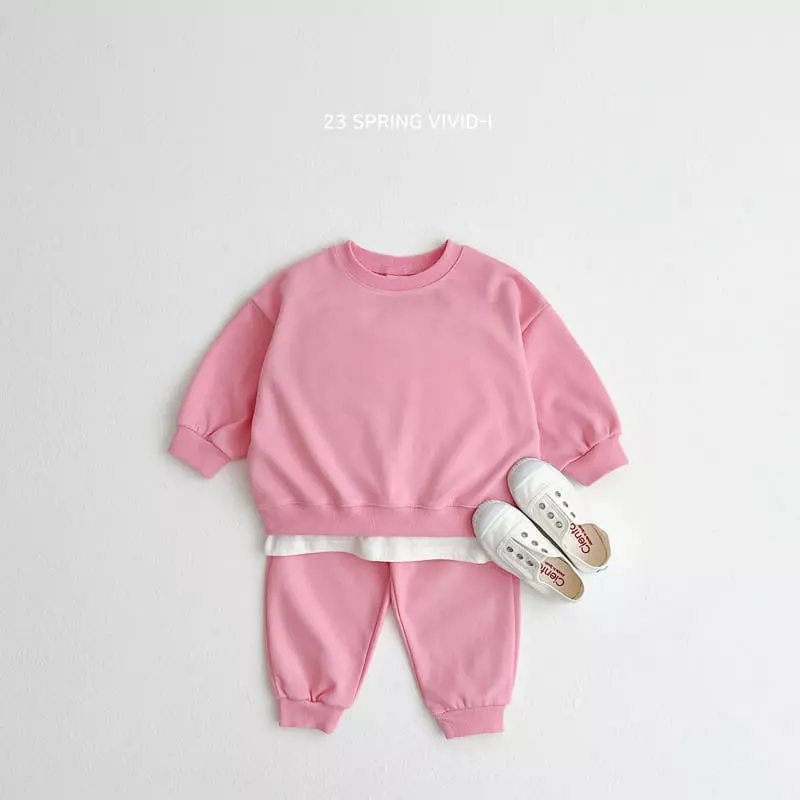 Vivid I - Korean Children Fashion - #kidsshorts - 23 Spring Top Bottom Set - 5