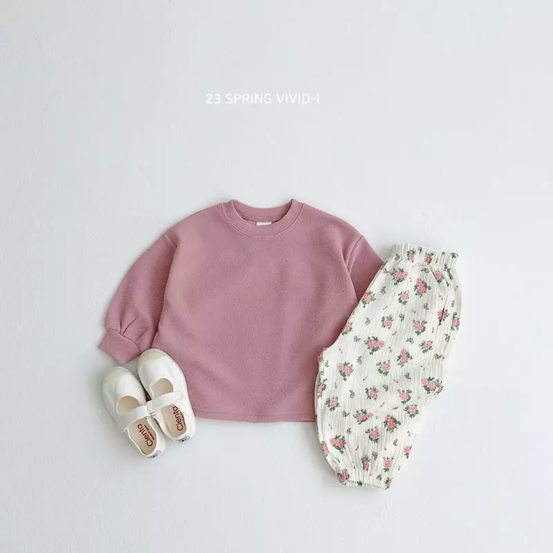 Vivid I - Korean Children Fashion - #kidsshorts - Soft Embo Top Bottom Set - 10