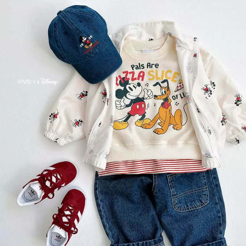Vivid I - Korean Children Fashion - #kidsshorts - D Pizza Top Bottom Set - 8