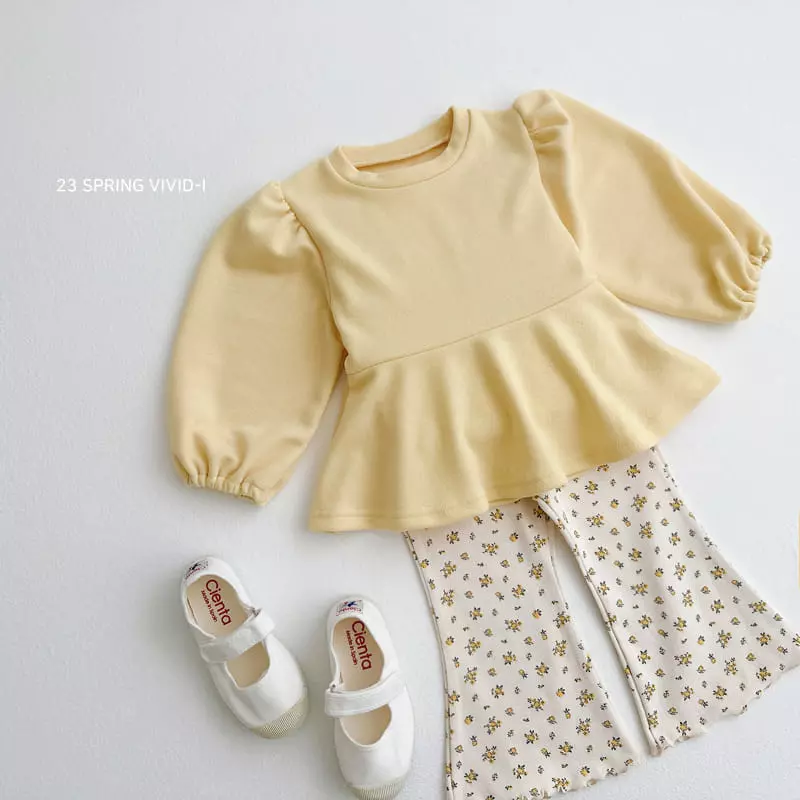Vivid I - Korean Children Fashion - #kidsshorts - Furea Top Bottom Set - 6