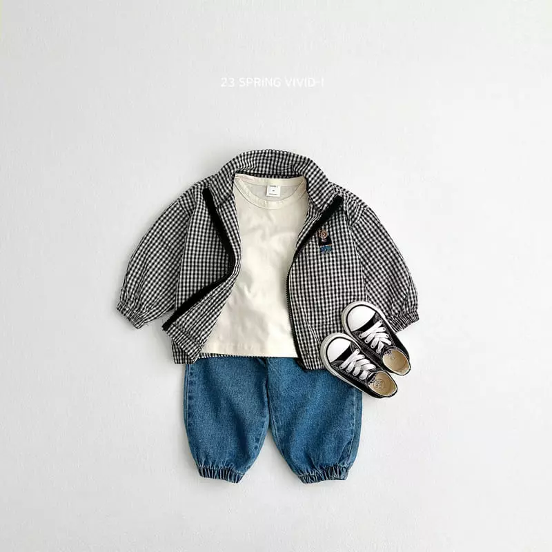 Vivid I - Korean Children Fashion - #kidsstore - Check Windbreaker - 9