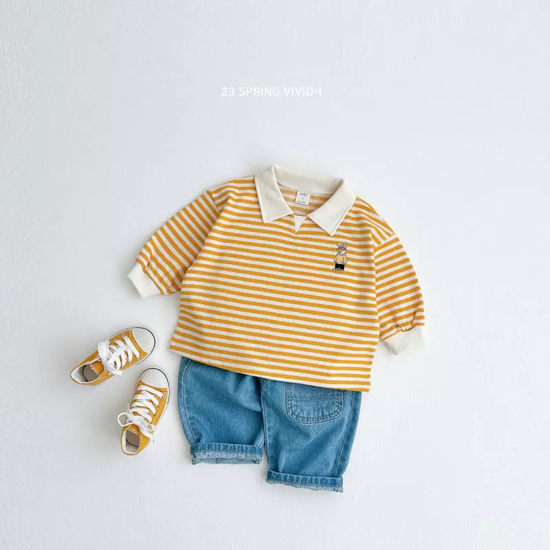 Vivid I - Korean Children Fashion - #kidsstore - Rabbir Embrodiery Tee - 9