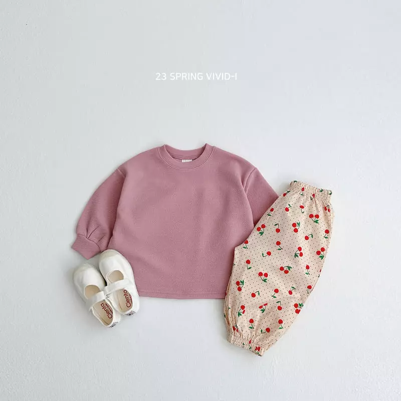 Vivid I - Korean Children Fashion - #kidsstore - Soft Embo Top Bottom Set - 11