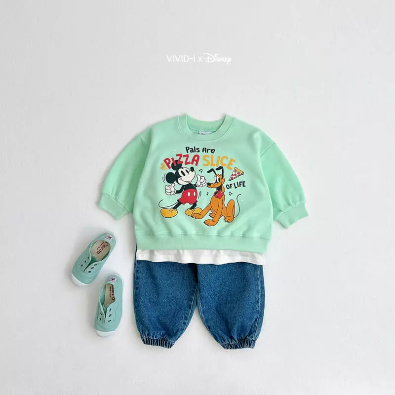 Vivid I - Korean Children Fashion - #kidsstore - D Pizza Top Bottom Set - 9