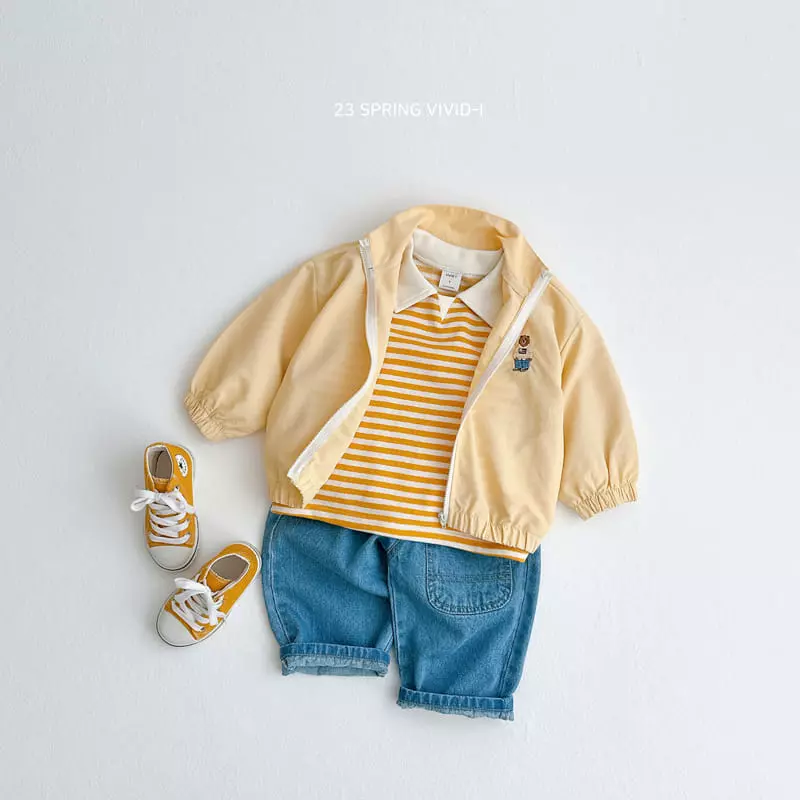 Vivid I - Korean Children Fashion - #kidzfashiontrend - Rabbir Embrodiery Tee - 10