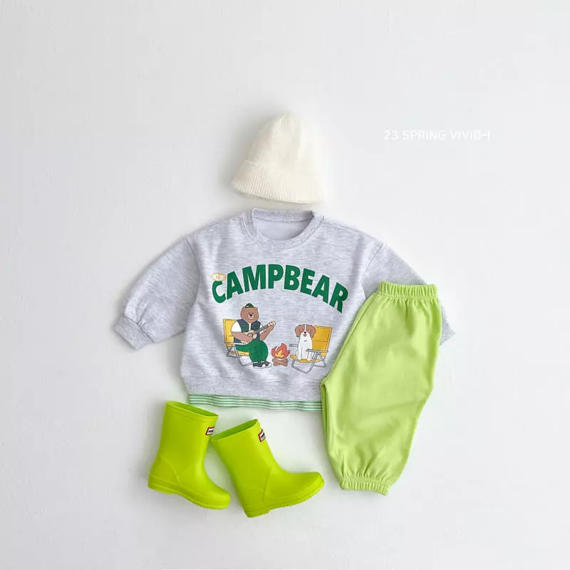 Vivid I - Korean Children Fashion - #kidzfashiontrend - Camp Bear Sweatshirt - 8
