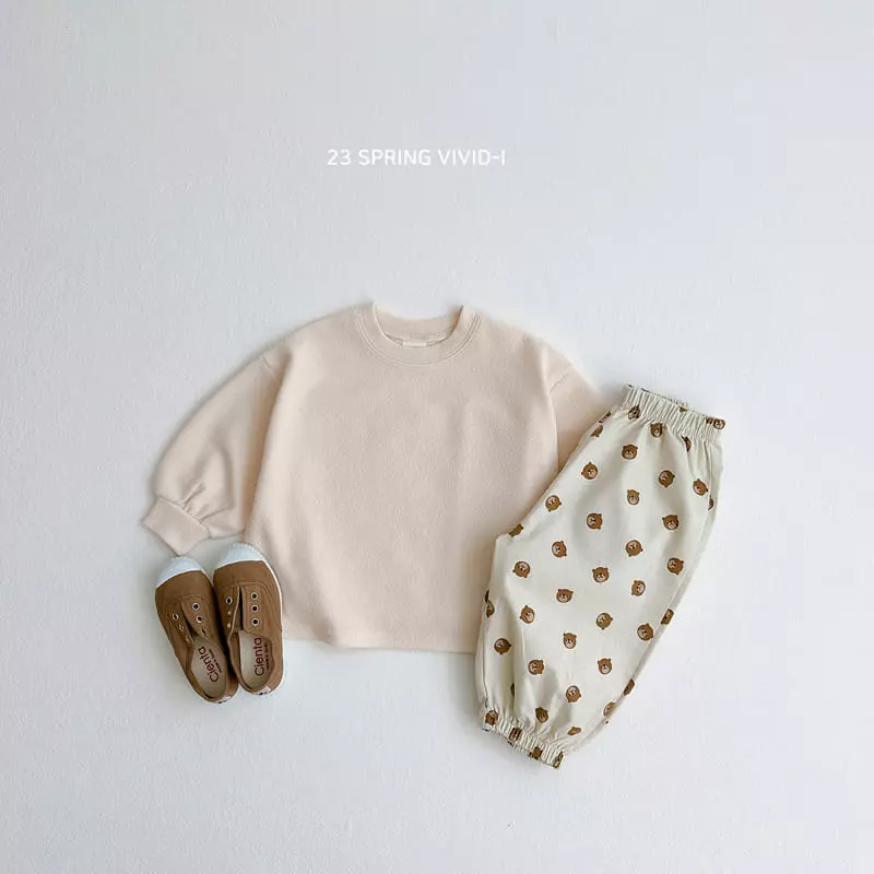 Vivid I - Korean Children Fashion - #kidzfashiontrend - Soft Embo Top Bottom Set - 12