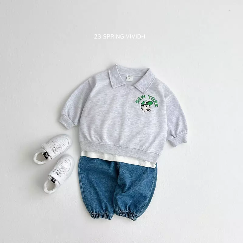 Vivid I - Korean Children Fashion - #kidzfashiontrend - Newyork Top Bottom Set - 11