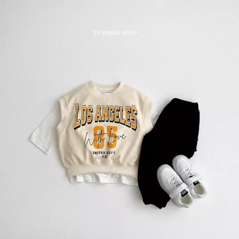 Vivid I - Korean Children Fashion - #kidzfashiontrend - LA Vest Top Bottom Set - 6