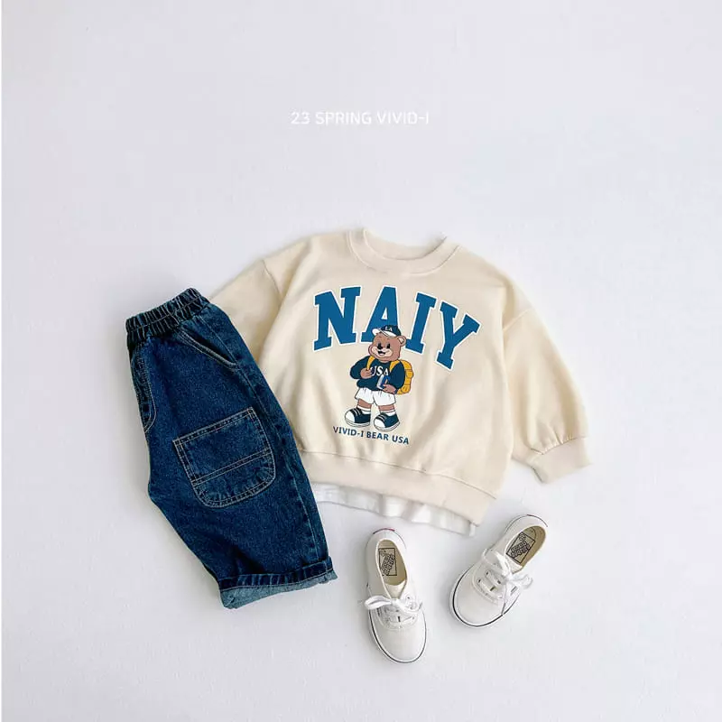 Vivid I - Korean Children Fashion - #kidzfashiontrend - Bear Top Bottom Set - 5