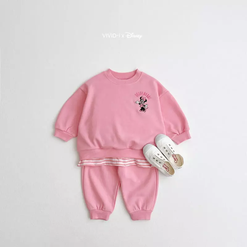 Vivid I - Korean Children Fashion - #kidzfashiontrend - Friends Layered Top Bottom Set