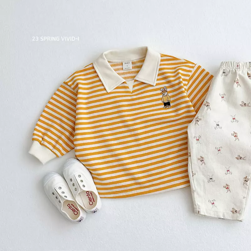 Vivid I - Korean Children Fashion - #littlefashionista - Rabbir Embrodiery Tee - 12