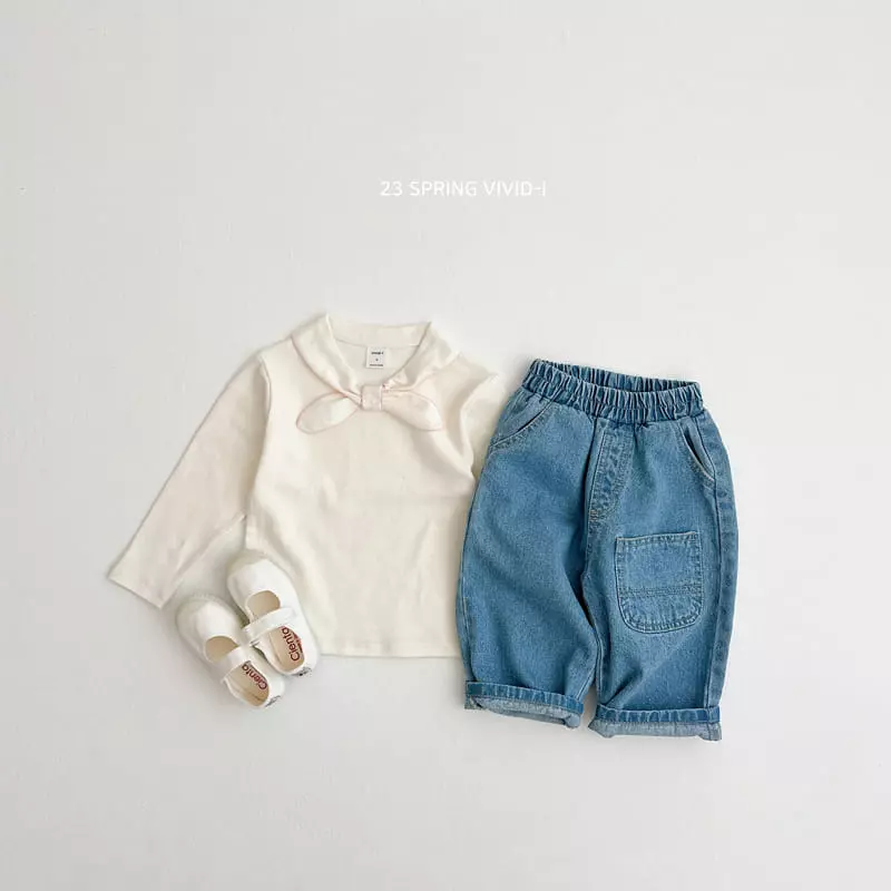 Vivid I - Korean Children Fashion - #littlefashionista - Point Ribbon Tee - 11