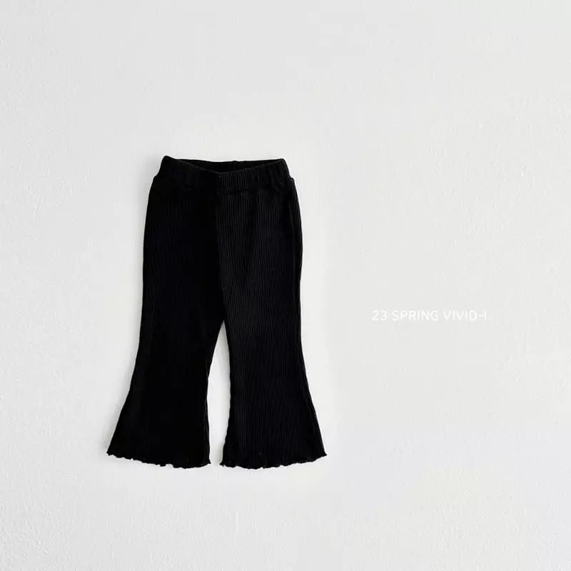 Vivid I - Korean Children Fashion - #magicofchildhood - Rib Wide Pants - 5