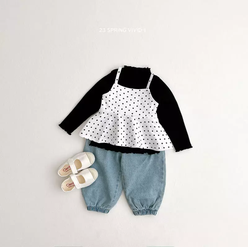Vivid I - Korean Children Fashion - #magicofchildhood - Dot Bustier - 6