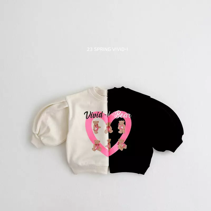 Vivid I - Korean Children Fashion - #magicofchildhood - Heart Puff Sweatshirt