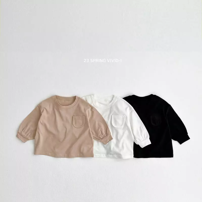 Vivid I - Korean Children Fashion - #magicofchildhood - Mini Pocket Tee - 2