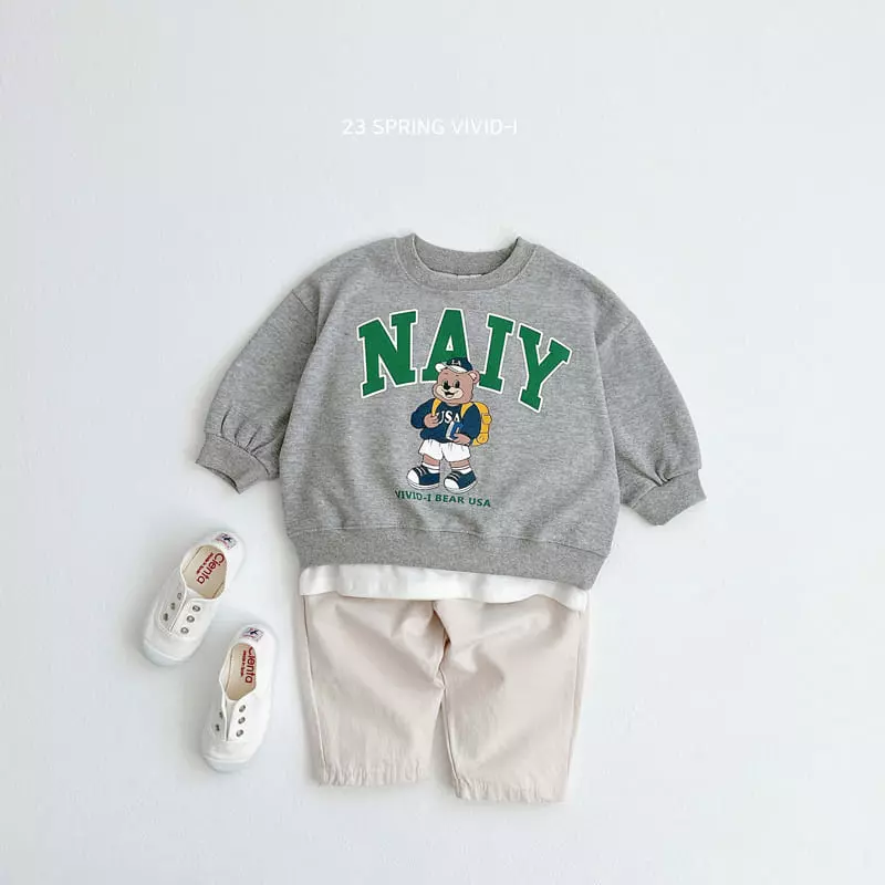 Vivid I - Korean Children Fashion - #magicofchildhood - Bear Top Bottom Set - 8