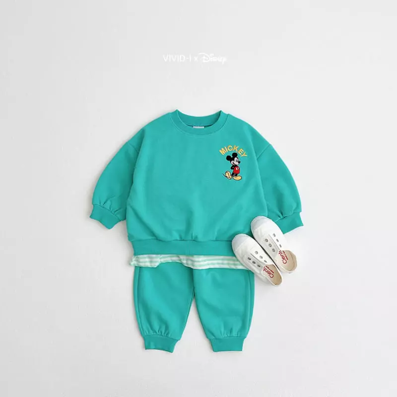 Vivid I - Korean Children Fashion - #littlefashionista - Friends Layered Top Bottom Set - 4