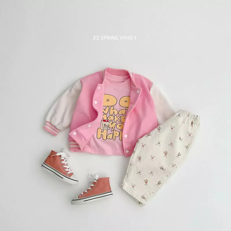 Vivid I - Korean Children Fashion - #minifashionista - Basic Baseball Jumper - 2