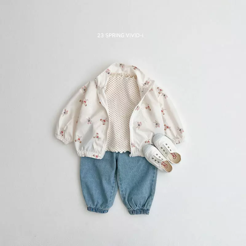 Vivid I - Korean Children Fashion - #minifashionista - Paint Rib Terry Tee - 5