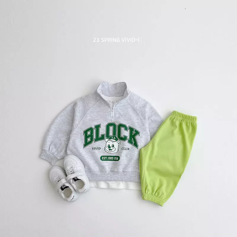 Vivid I - Korean Children Fashion - #minifashionista - Block Anorak Top Bottom Set - 5