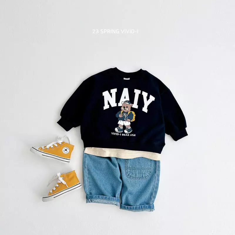 Vivid I - Korean Children Fashion - #minifashionista - Bear Top Bottom Set - 9