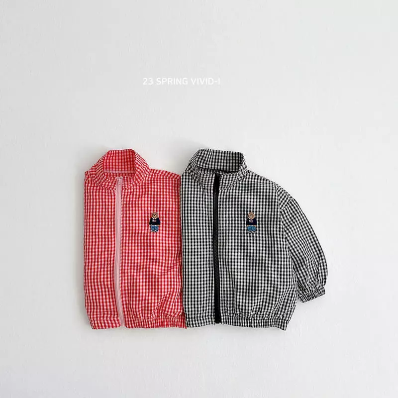Vivid I - Korean Children Fashion - #prettylittlegirls - Check Windbreaker