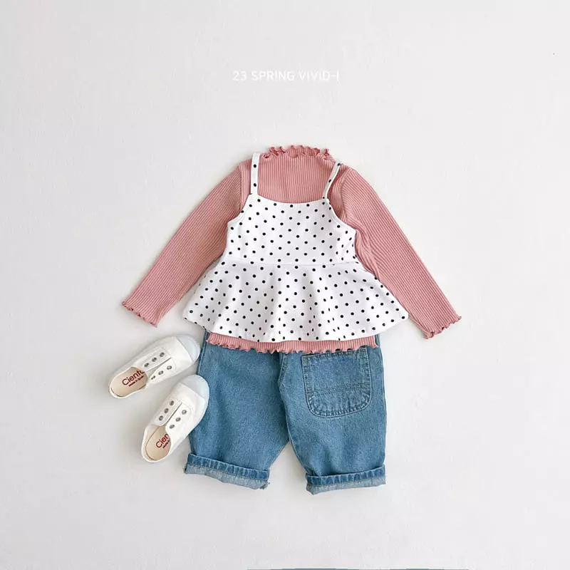 Vivid I - Korean Children Fashion - #prettylittlegirls - Muzi Rib Tee - 5