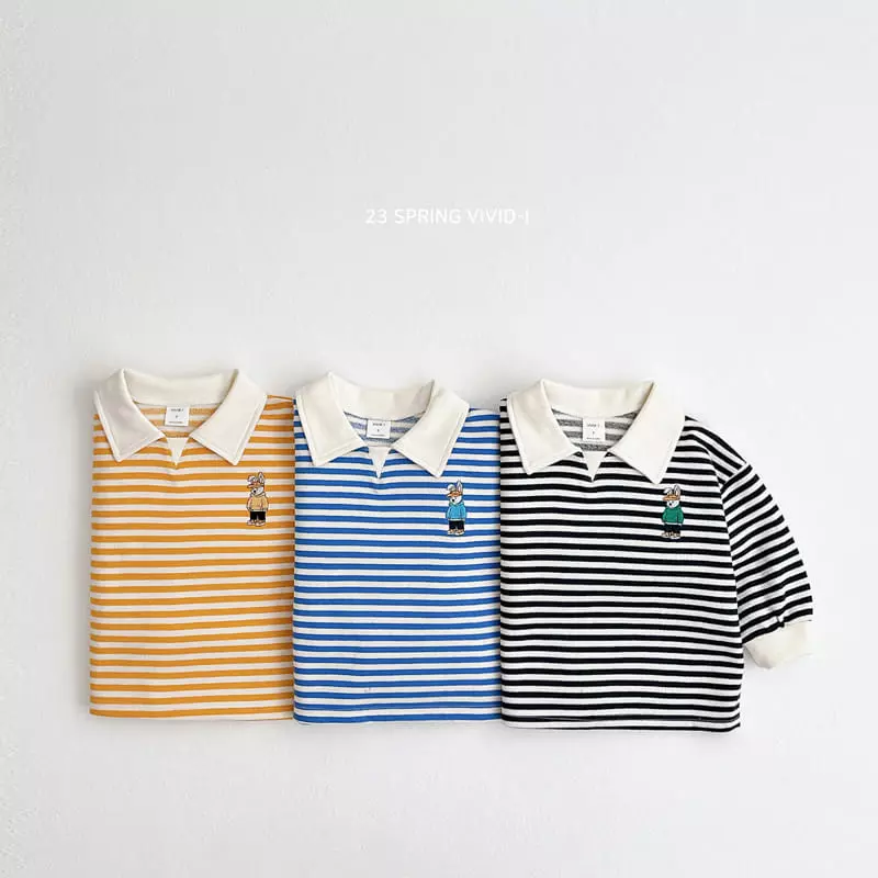 Vivid I - Korean Children Fashion - #prettylittlegirls - Rabbir Embrodiery Tee