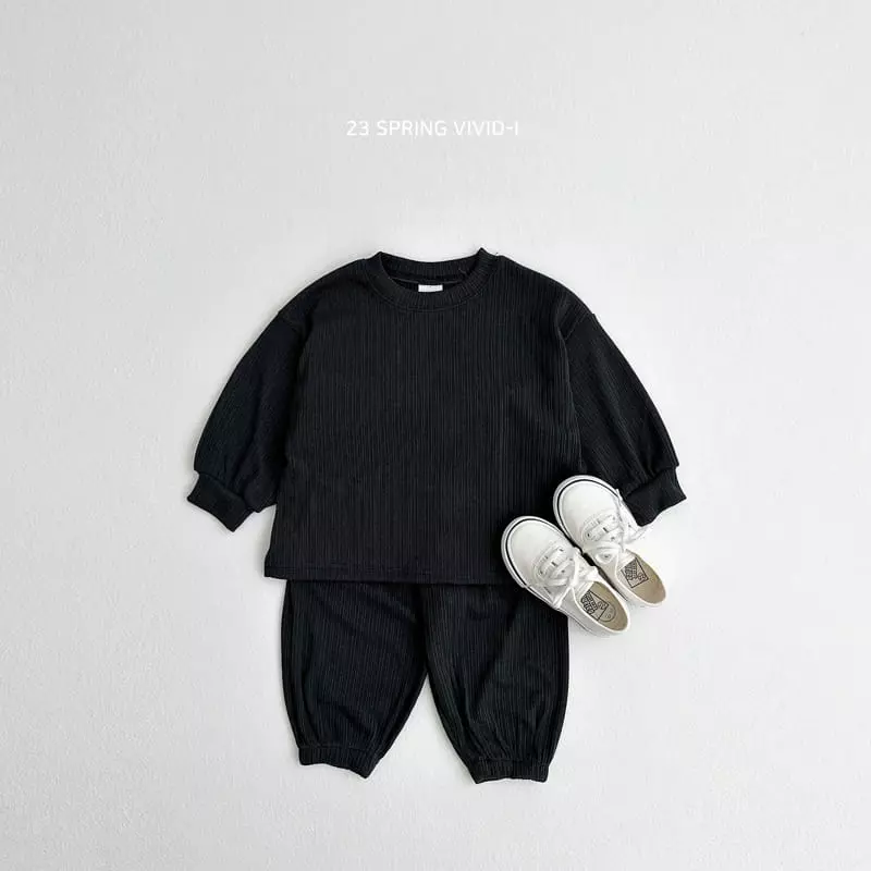 Vivid I - Korean Children Fashion - #minifashionista - Sping Pleats Top Bottom Set - 4